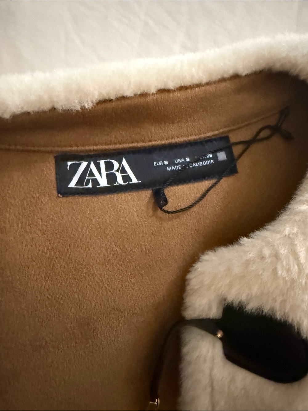 Ivory shearling Zara jacket - Picture 2 of 6